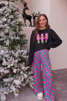 Pink Parade Sequined Nutcracker Knit Sweater-Sweaters-Krush Kandy, Women's Online Fashion Boutique Located in Phoenix, Arizona (Scottsdale Area)