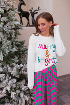 Merry & Bright Tinsel Christmas Sweater-Sweaters-Krush Kandy, Women's Online Fashion Boutique Located in Phoenix, Arizona (Scottsdale Area)