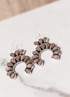 Lasso Luxe Horseshoe Stone Earrings-Stud Earrings-Krush Kandy, Women's Online Fashion Boutique Located in Phoenix, Arizona (Scottsdale Area)