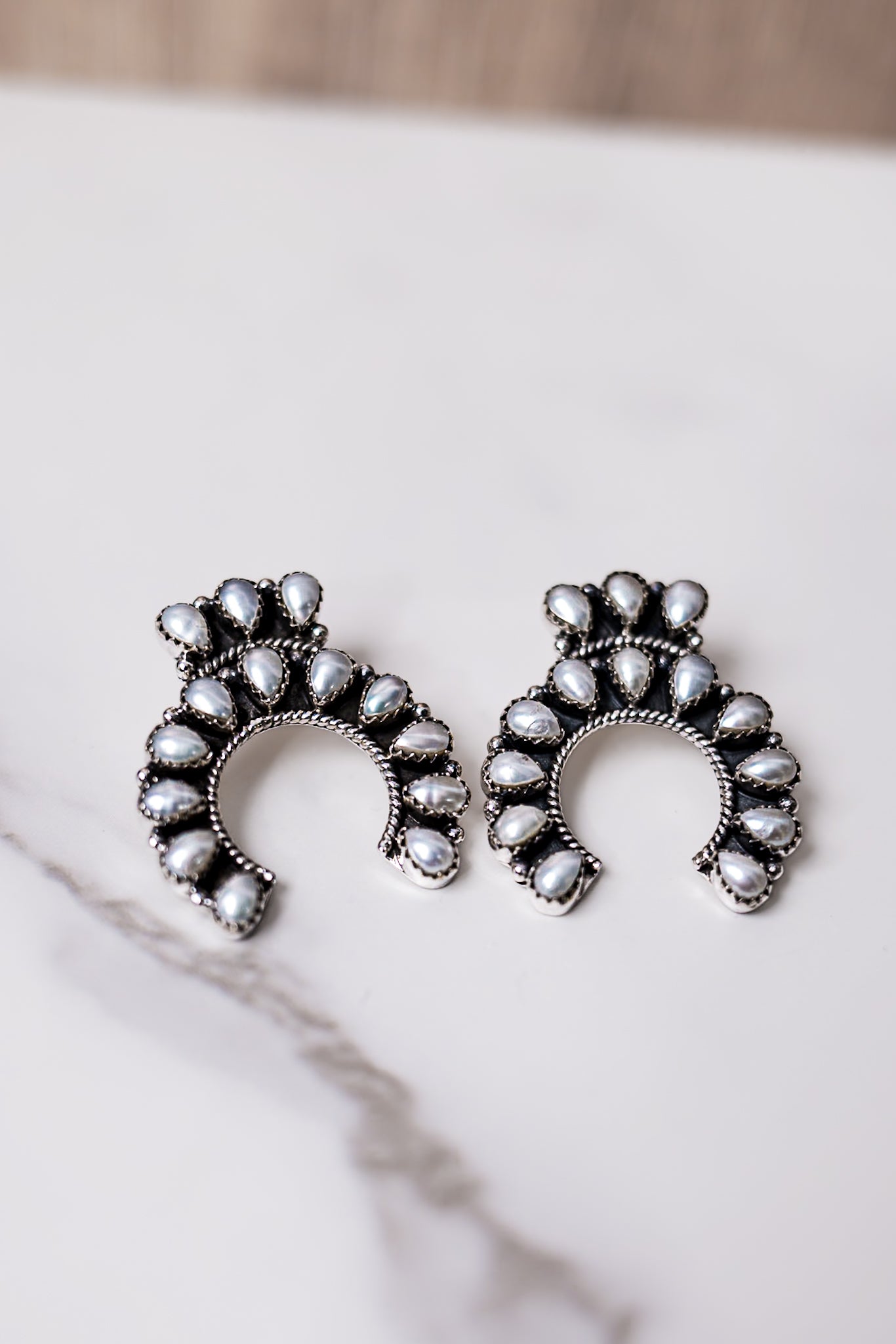 Lasso Luxe Horseshoe Stone Earrings-Stud Earrings-Krush Kandy, Women's Online Fashion Boutique Located in Phoenix, Arizona (Scottsdale Area)