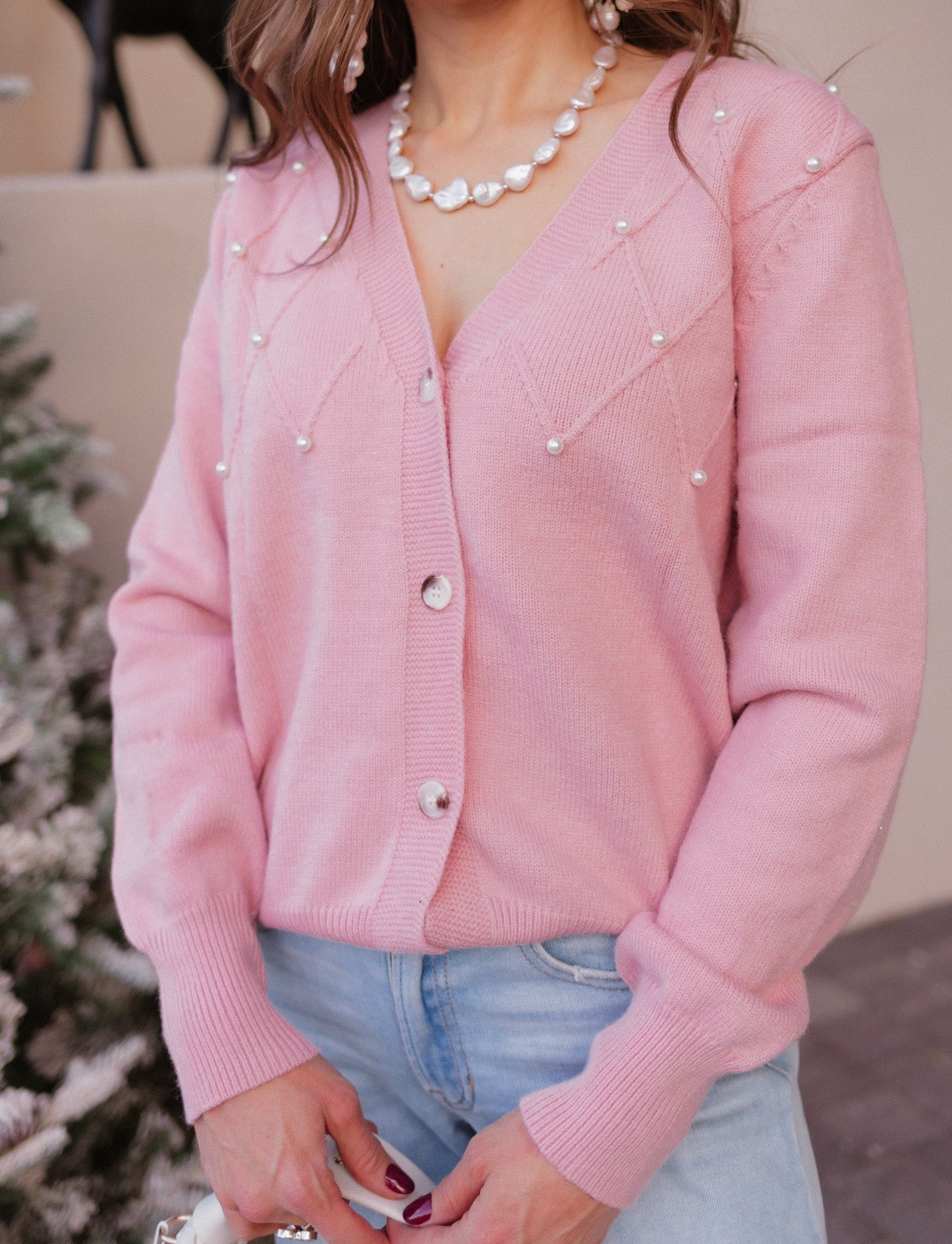 Sugar Pearl Dreams Cardigan Sweater-Sweaters-Krush Kandy, Women's Online Fashion Boutique Located in Phoenix, Arizona (Scottsdale Area)