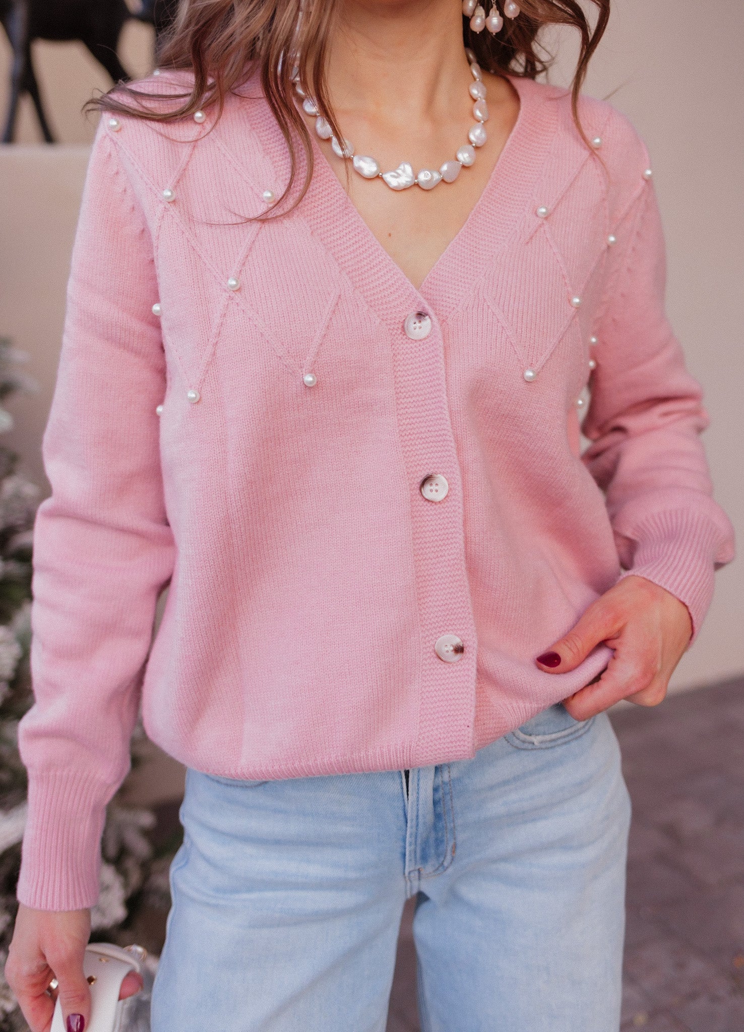 Sugar Pearl Dreams Cardigan Sweater-Sweaters-Krush Kandy, Women's Online Fashion Boutique Located in Phoenix, Arizona (Scottsdale Area)