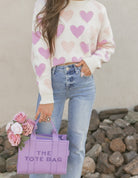 Hearts Galore Luxe Pearl Detail Sweater-Sweaters-Krush Kandy, Women's Online Fashion Boutique Located in Phoenix, Arizona (Scottsdale Area)