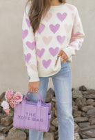 Hearts Galore Luxe Pearl Detail Sweater-Sweaters-Krush Kandy, Women's Online Fashion Boutique Located in Phoenix, Arizona (Scottsdale Area)