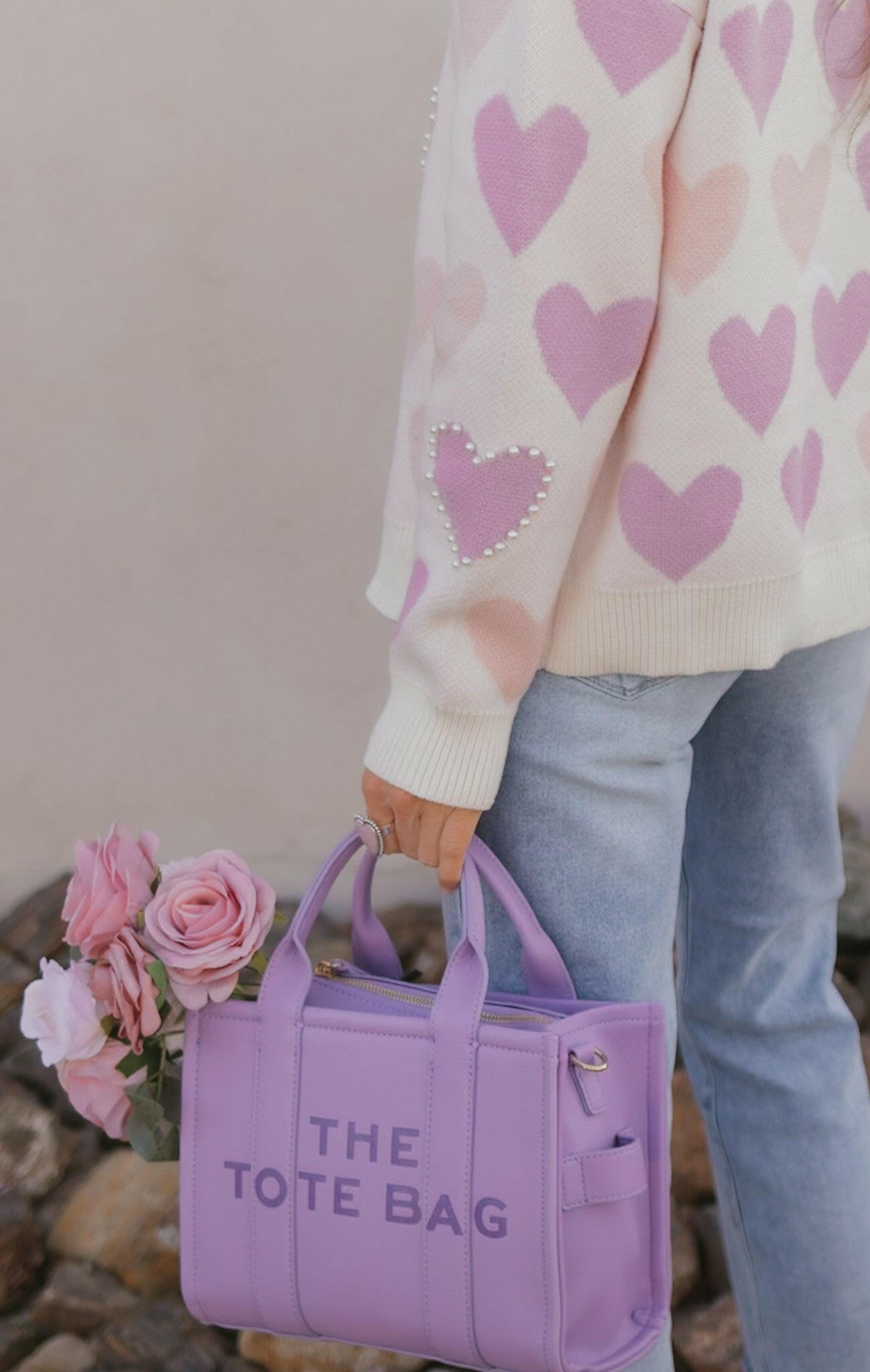 Hearts Galore Luxe Pearl Detail Sweater-Sweaters-Krush Kandy, Women's Online Fashion Boutique Located in Phoenix, Arizona (Scottsdale Area)