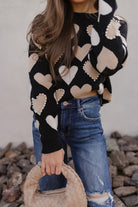 Hearts Galore Luxe Pearl Detail Sweater-Sweaters-Krush Kandy, Women's Online Fashion Boutique Located in Phoenix, Arizona (Scottsdale Area)