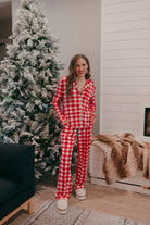 Fiery Red Christmas Plaid Pajama Set-2 Piece Outfit Sets-Krush Kandy, Women's Online Fashion Boutique Located in Phoenix, Arizona (Scottsdale Area)