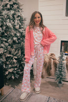 Pink Santa Claus Striped Lounge Set-2 Piece Outfit Sets-Krush Kandy, Women's Online Fashion Boutique Located in Phoenix, Arizona (Scottsdale Area)