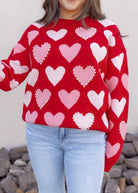 Hearts Galore Luxe Pearl Detail Sweater-Sweaters-Krush Kandy, Women's Online Fashion Boutique Located in Phoenix, Arizona (Scottsdale Area)