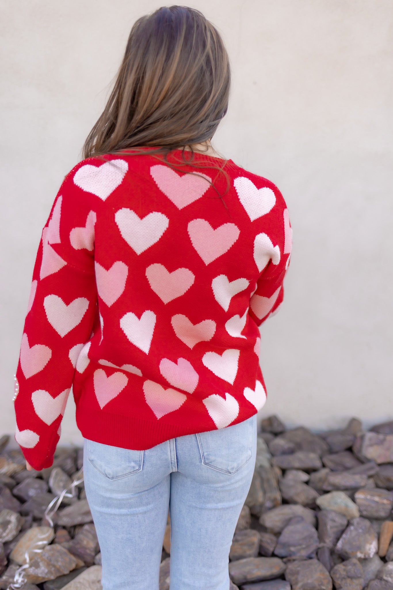 Hearts Galore Luxe Pearl Detail Sweater-Sweaters-Krush Kandy, Women's Online Fashion Boutique Located in Phoenix, Arizona (Scottsdale Area)