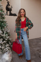 Mandy Plaid Button Up Long Sleeve Shirt-Long Sleeve Tops-Krush Kandy, Women's Online Fashion Boutique Located in Phoenix, Arizona (Scottsdale Area)