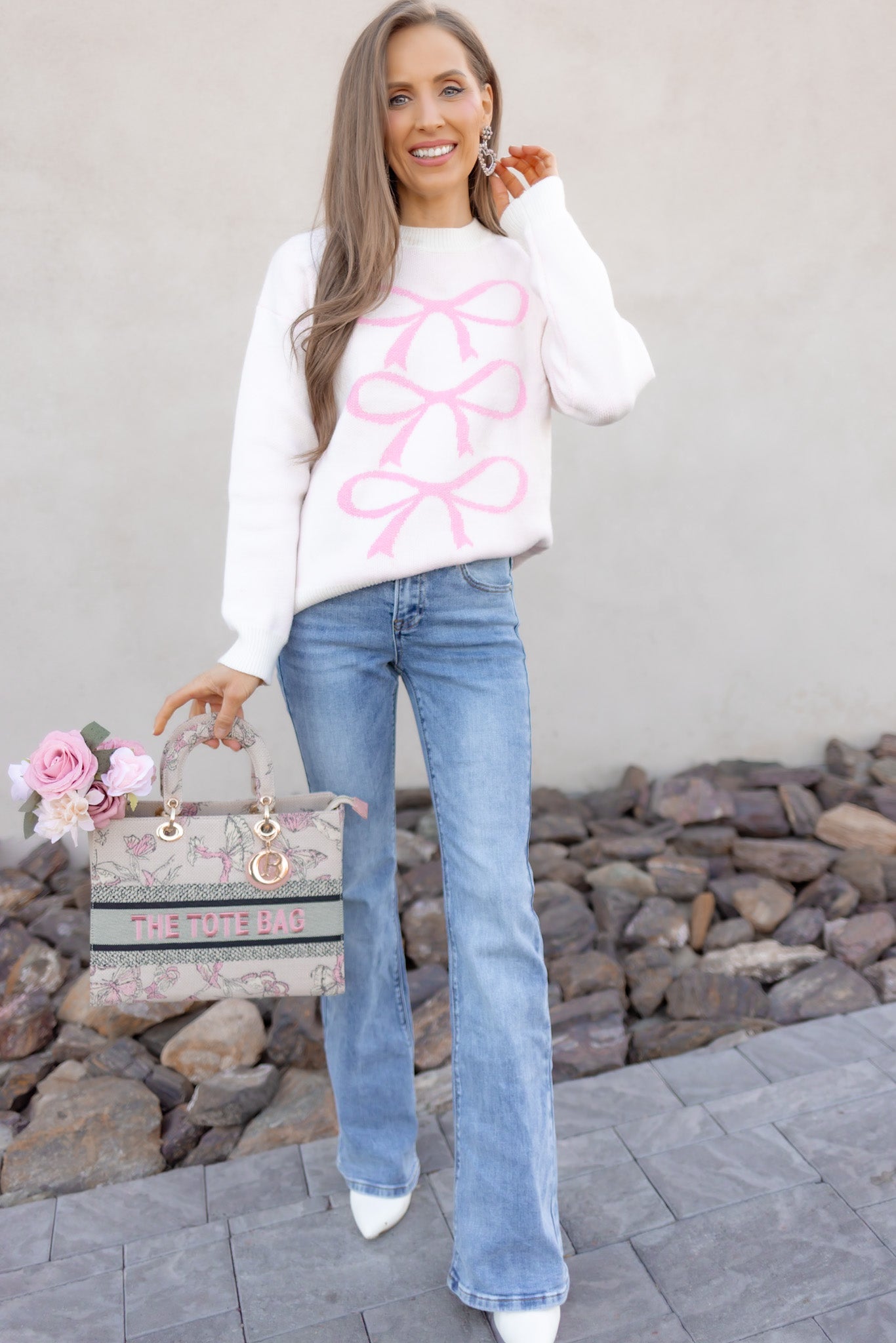 Lovely Viscose Bow Sweater-Sweaters-Krush Kandy, Women's Online Fashion Boutique Located in Phoenix, Arizona (Scottsdale Area)