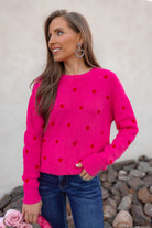 Forever Yours Heart Embroidery Sweater-Sweaters-Krush Kandy, Women's Online Fashion Boutique Located in Phoenix, Arizona (Scottsdale Area)