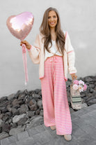 Sweetheart Striped Lounge Pants-Loungewear-Krush Kandy, Women's Online Fashion Boutique Located in Phoenix, Arizona (Scottsdale Area)