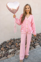 Ribbon Hearts Cable Knit Cardigan-Sweaters-Krush Kandy, Women's Online Fashion Boutique Located in Phoenix, Arizona (Scottsdale Area)