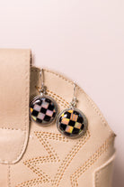 Checkered Droplet Stone Earrings-Stud Earrings-Krush Kandy, Women's Online Fashion Boutique Located in Phoenix, Arizona (Scottsdale Area)