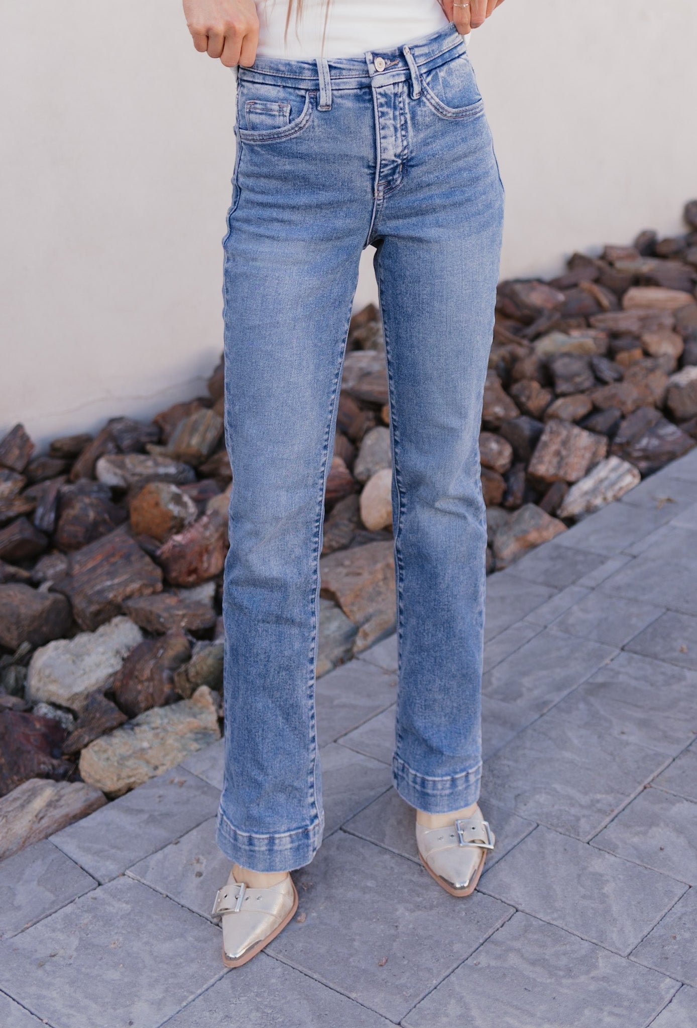 Sunset Highways Tummy Control Bootcut Vervet Jeans ( PLUS / REG)-Jeans-Krush Kandy, Women's Online Fashion Boutique Located in Phoenix, Arizona (Scottsdale Area)