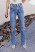 Sunset Highways Tummy Control Bootcut Vervet Jeans ( PLUS / REG)-Jeans-Krush Kandy, Women's Online Fashion Boutique Located in Phoenix, Arizona (Scottsdale Area)