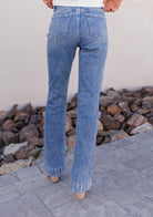 Sunset Highways Tummy Control Bootcut Vervet Jeans ( PLUS / REG)-Jeans-Krush Kandy, Women's Online Fashion Boutique Located in Phoenix, Arizona (Scottsdale Area)