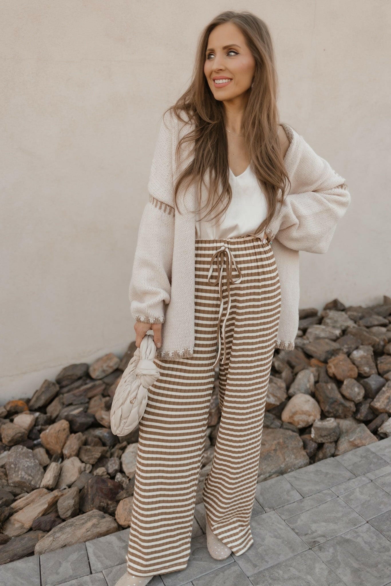 Contrast Open Front Dropped Shoulder Cardigan-Cardigan-Krush Kandy, Women's Online Fashion Boutique Located in Phoenix, Arizona (Scottsdale Area)