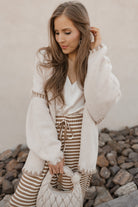 Contrast Open Front Dropped Shoulder Cardigan-Cardigans-Krush Kandy, Women's Online Fashion Boutique Located in Phoenix, Arizona (Scottsdale Area)