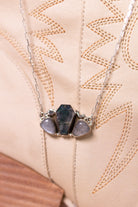 Moonstone Coffin Cluster Stone Necklace-Chain Necklaces-Krush Kandy, Women's Online Fashion Boutique Located in Phoenix, Arizona (Scottsdale Area)