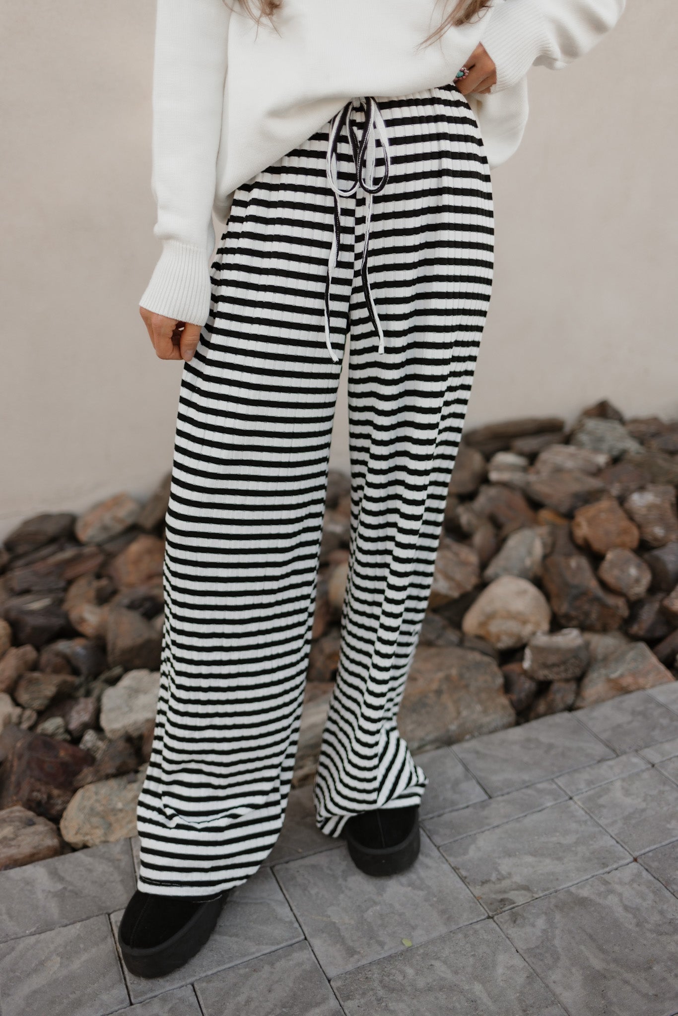 Sweetheart Striped Lounge Pants-Loungewear-Krush Kandy, Women's Online Fashion Boutique Located in Phoenix, Arizona (Scottsdale Area)