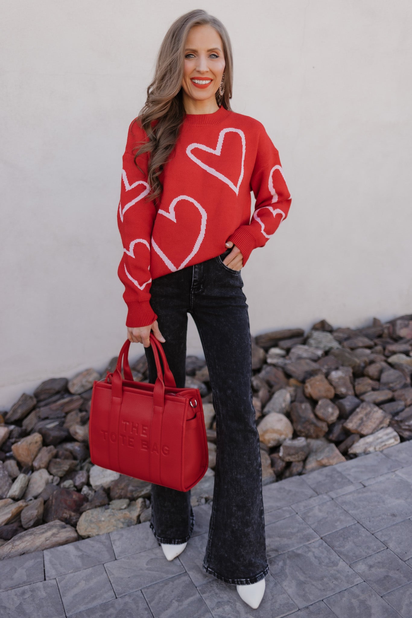 Luxe Love Viscose Heart Sweater-Sweaters-Krush Kandy, Women's Online Fashion Boutique Located in Phoenix, Arizona (Scottsdale Area)