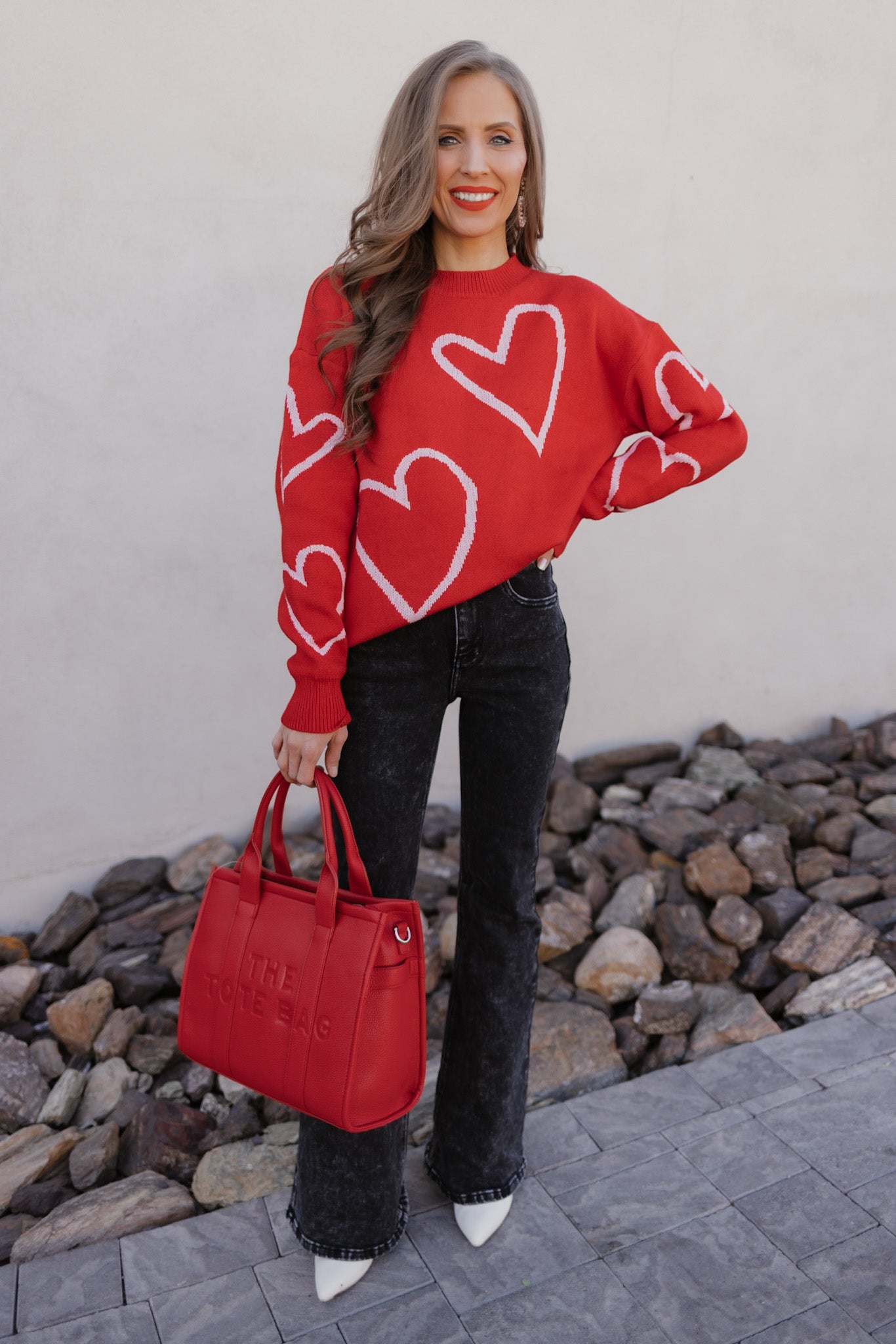 Luxe Love Viscose Heart Sweater-Sweaters-Krush Kandy, Women's Online Fashion Boutique Located in Phoenix, Arizona (Scottsdale Area)