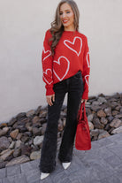 Luxe Love Viscose Heart Sweater-Sweaters-Krush Kandy, Women's Online Fashion Boutique Located in Phoenix, Arizona (Scottsdale Area)