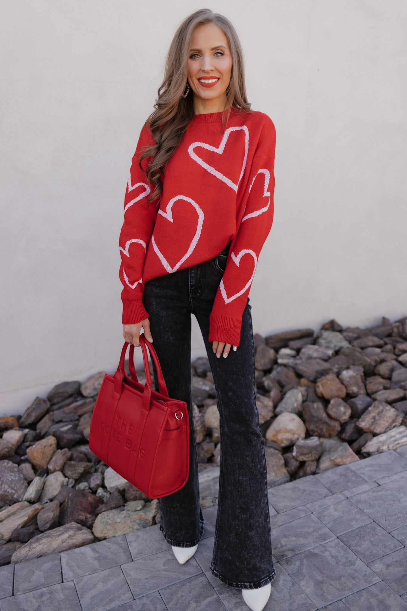 Luxe Love Viscose Heart Sweater-Sweaters-Krush Kandy, Women's Online Fashion Boutique Located in Phoenix, Arizona (Scottsdale Area)