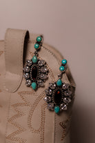 Ambers Turquoise & Crystal Cluster Earrings-Stud Earrings-Krush Kandy, Women's Online Fashion Boutique Located in Phoenix, Arizona (Scottsdale Area)