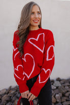 Luxe Love Viscose Heart Sweater-Sweaters-Krush Kandy, Women's Online Fashion Boutique Located in Phoenix, Arizona (Scottsdale Area)