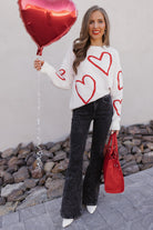 Luxe Love Viscose Heart Sweater-Sweaters-Krush Kandy, Women's Online Fashion Boutique Located in Phoenix, Arizona (Scottsdale Area)