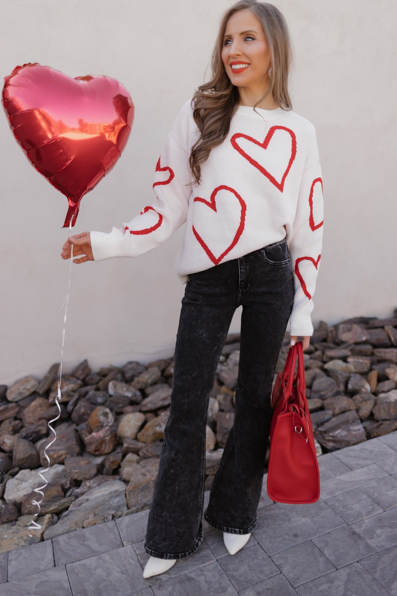 Luxe Love Viscose Heart Sweater-Sweaters-Krush Kandy, Women's Online Fashion Boutique Located in Phoenix, Arizona (Scottsdale Area)