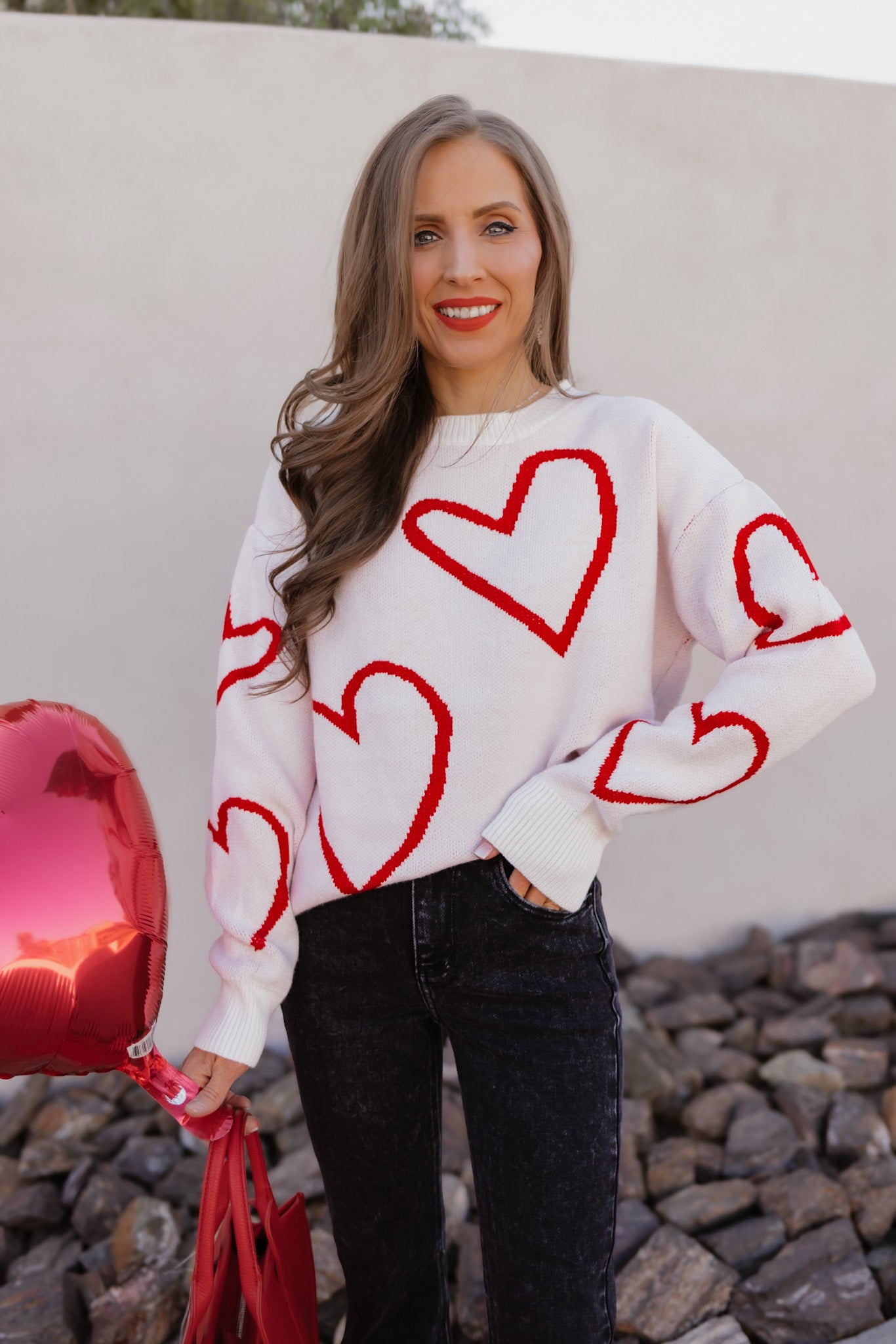 Luxe Love Viscose Heart Sweater-Sweaters-Krush Kandy, Women's Online Fashion Boutique Located in Phoenix, Arizona (Scottsdale Area)