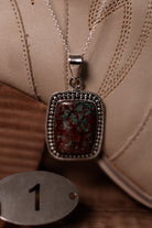 Blood Stone Slab Pendants-Chain Necklaces-Krush Kandy, Women's Online Fashion Boutique Located in Phoenix, Arizona (Scottsdale Area)