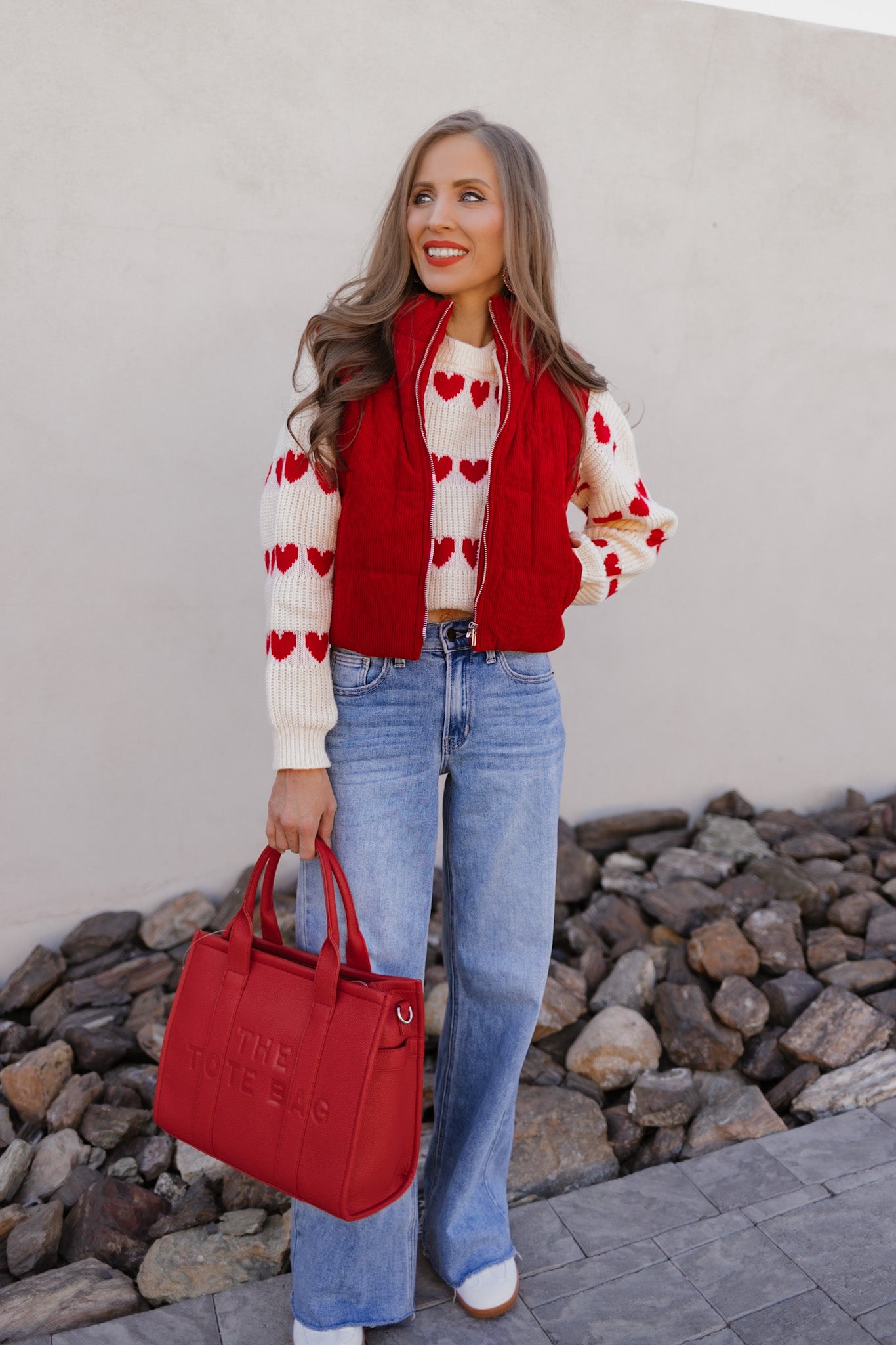 Sweetheart Stripes Chunky Knit Sweater-Sweaters-Krush Kandy, Women's Online Fashion Boutique Located in Phoenix, Arizona (Scottsdale Area)