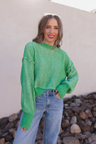 Two-Toned Striped Casual Sweater Top-Long Sleeve Tops-Krush Kandy, Women's Online Fashion Boutique Located in Phoenix, Arizona (Scottsdale Area)