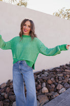 Two-Toned Striped Casual Sweater Top-Long Sleeve Tops-Krush Kandy, Women's Online Fashion Boutique Located in Phoenix, Arizona (Scottsdale Area)