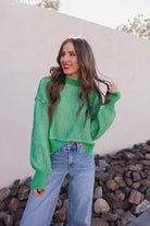 Two-Toned Striped Casual Sweater Top-Long Sleeve Tops-Krush Kandy, Women's Online Fashion Boutique Located in Phoenix, Arizona (Scottsdale Area)