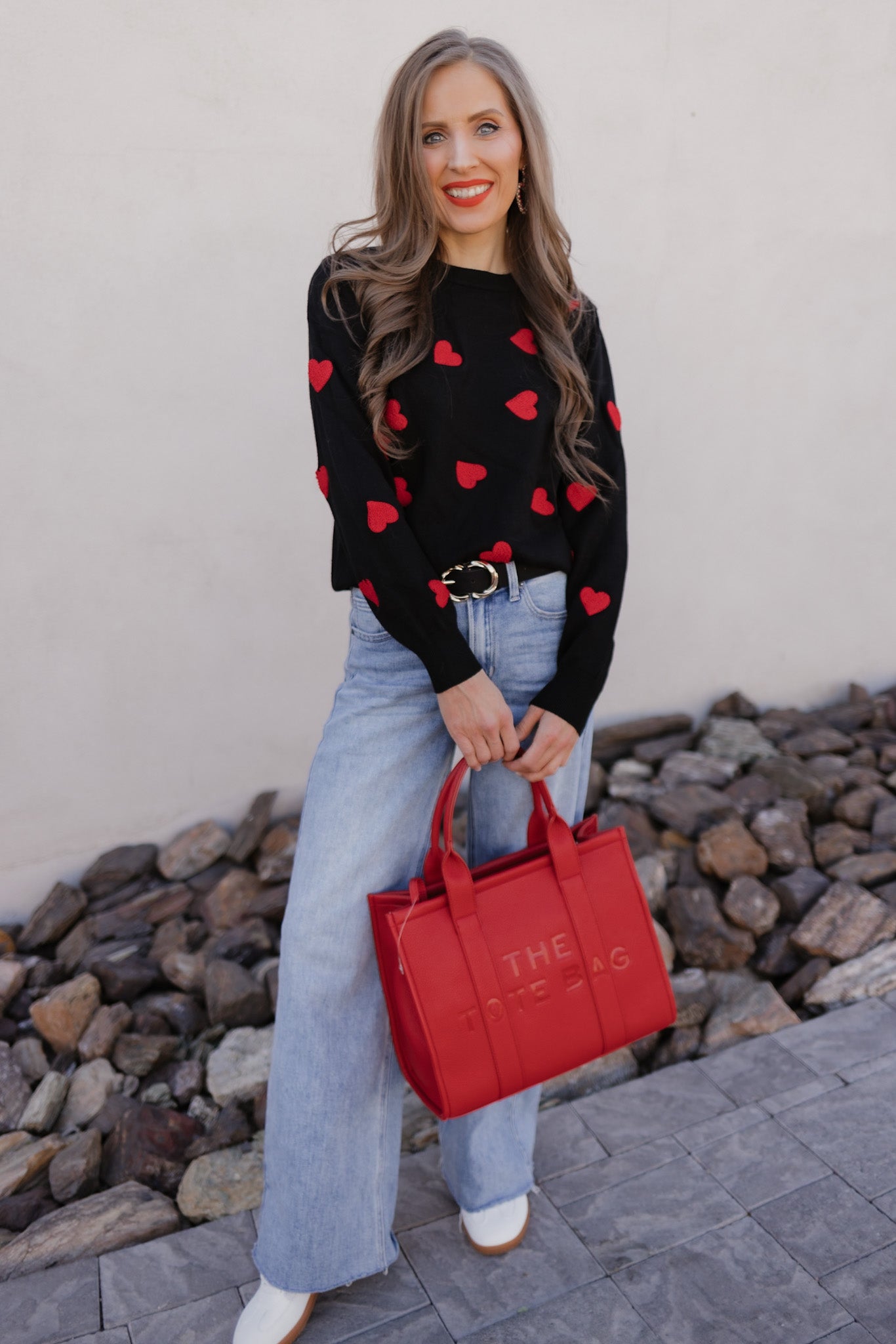 Sweet Sentiments Heart Knit Sweater-Sweaters-Krush Kandy, Women's Online Fashion Boutique Located in Phoenix, Arizona (Scottsdale Area)