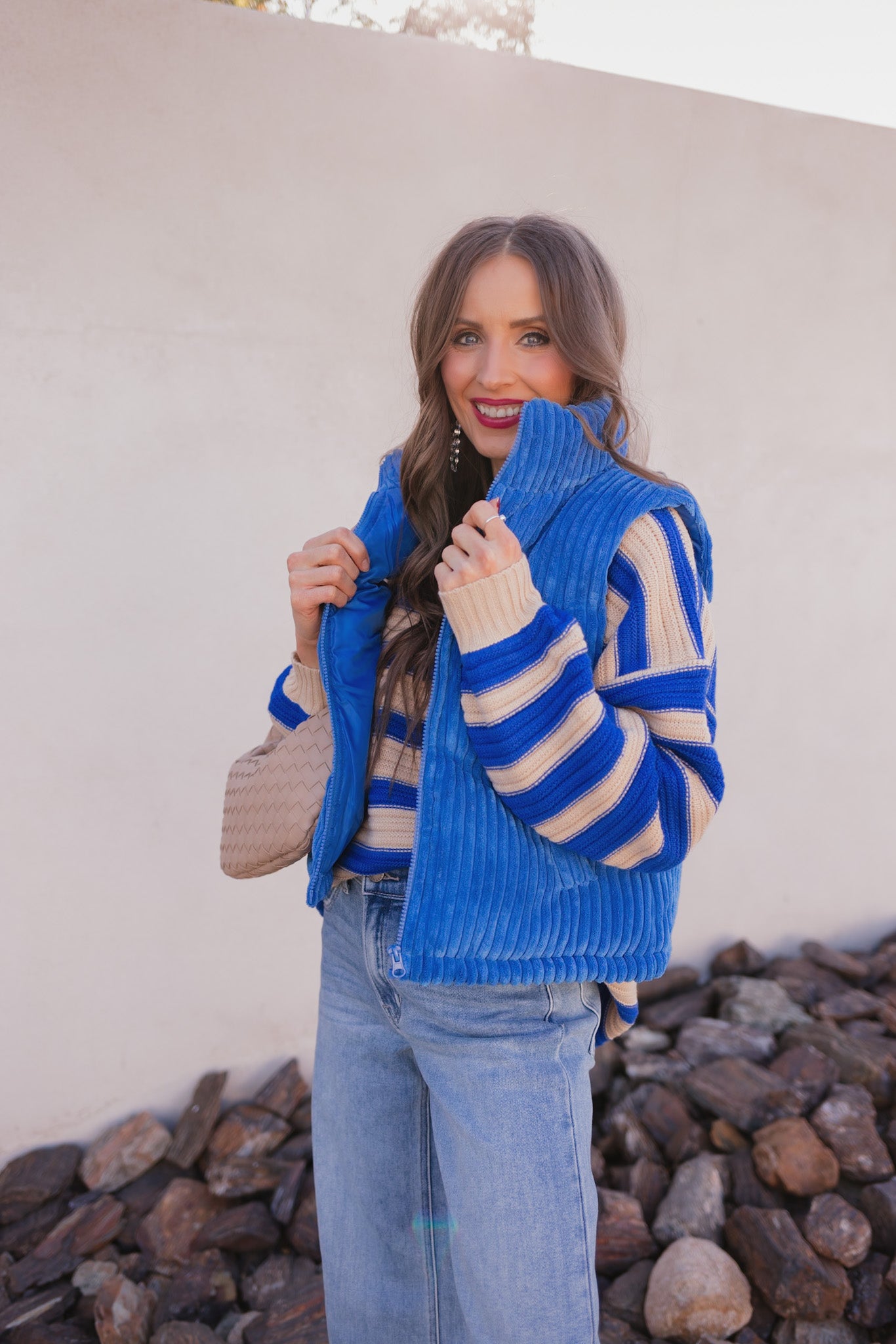 Striped Dropped Shoulder Sweater-Sweaters-Krush Kandy, Women's Online Fashion Boutique Located in Phoenix, Arizona (Scottsdale Area)