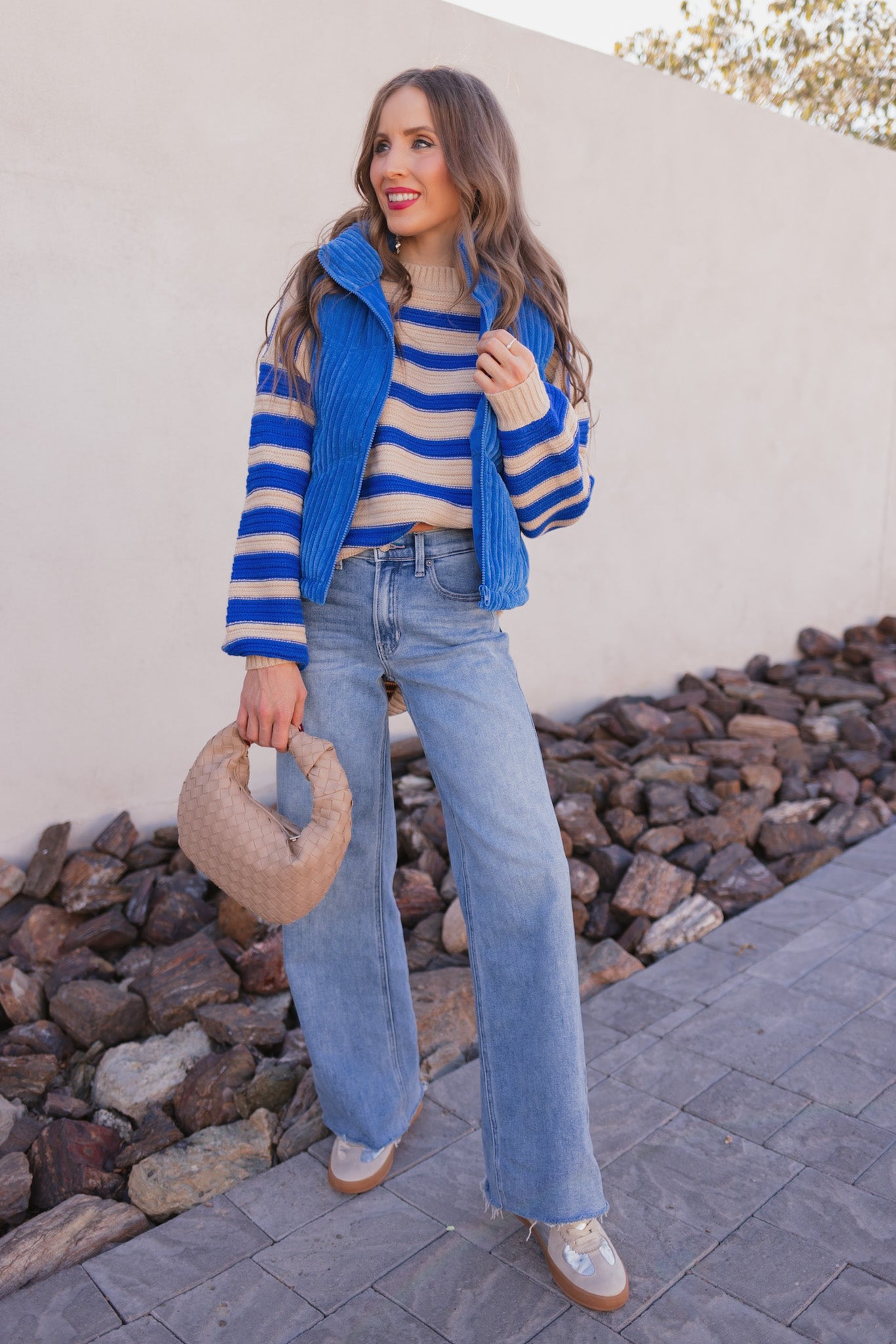 Striped Dropped Shoulder Sweater-Sweaters-Krush Kandy, Women's Online Fashion Boutique Located in Phoenix, Arizona (Scottsdale Area)