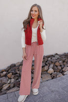 Striped Wide Leg Pants-Loungewear-Krush Kandy, Women's Online Fashion Boutique Located in Phoenix, Arizona (Scottsdale Area)