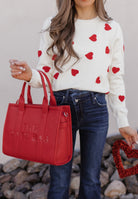 Sweet Sentiments Heart Knit Sweater-Sweaters-Krush Kandy, Women's Online Fashion Boutique Located in Phoenix, Arizona (Scottsdale Area)