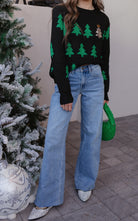 Frosted Pines Christmas Tree Sweater-Sweaters-Krush Kandy, Women's Online Fashion Boutique Located in Phoenix, Arizona (Scottsdale Area)