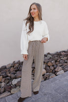 Striped Wide Leg Pants-Loungewear-Krush Kandy, Women's Online Fashion Boutique Located in Phoenix, Arizona (Scottsdale Area)