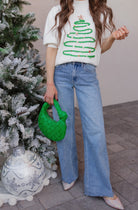 Fa La La Tinsel & Sequin Christmas Tree Sweater-Sweaters-Krush Kandy, Women's Online Fashion Boutique Located in Phoenix, Arizona (Scottsdale Area)