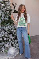 Fa La La Tinsel & Sequin Christmas Tree Sweater-Sweaters-Krush Kandy, Women's Online Fashion Boutique Located in Phoenix, Arizona (Scottsdale Area)